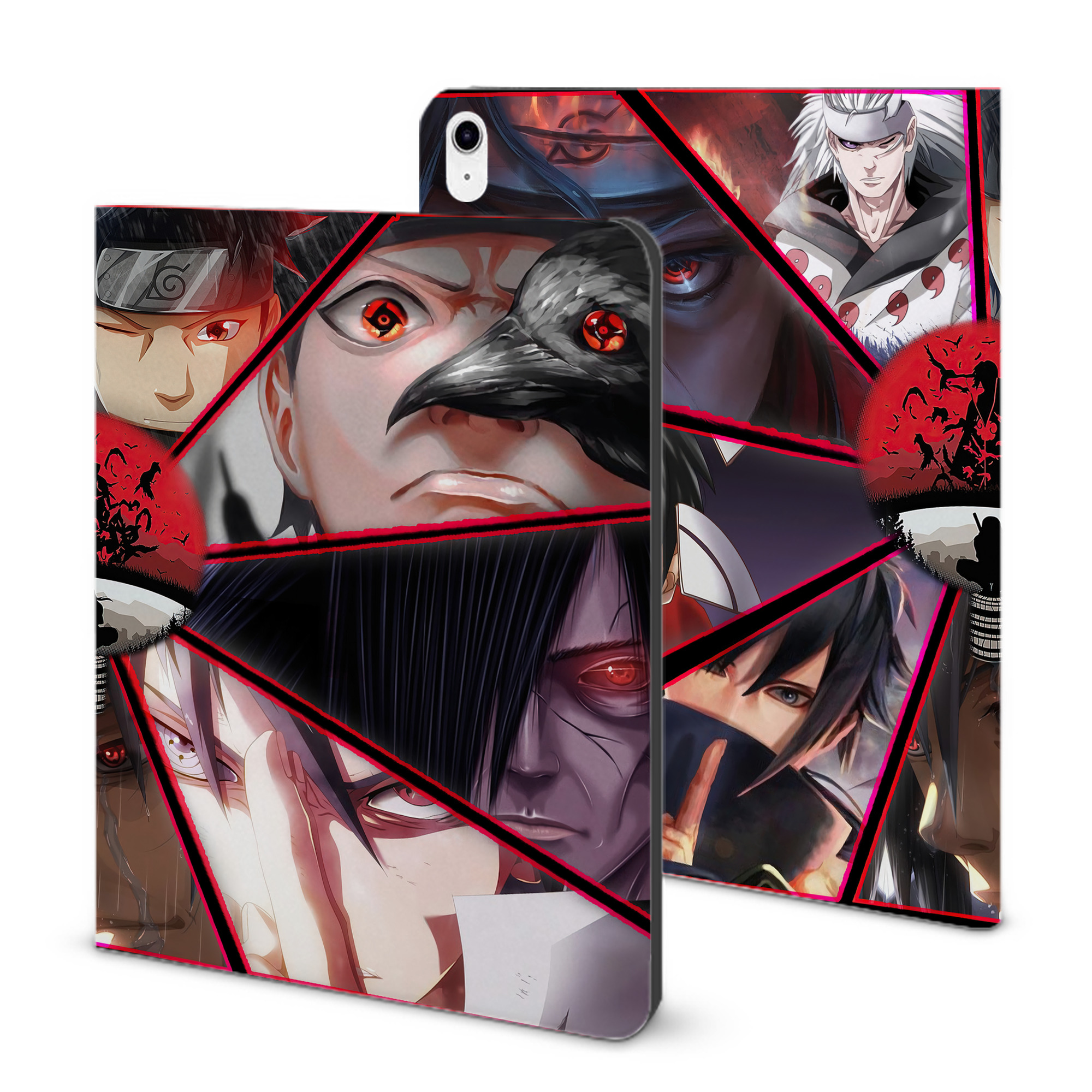 （画像用） NARUTO -ナルト- NARUTO -ナルト- 疾風伝 IPad ケース ブック型 PUレザー TPU 耐衝撃 軽量 薄型 ペン収納なし 全面保護 IPad 各モデル対応
